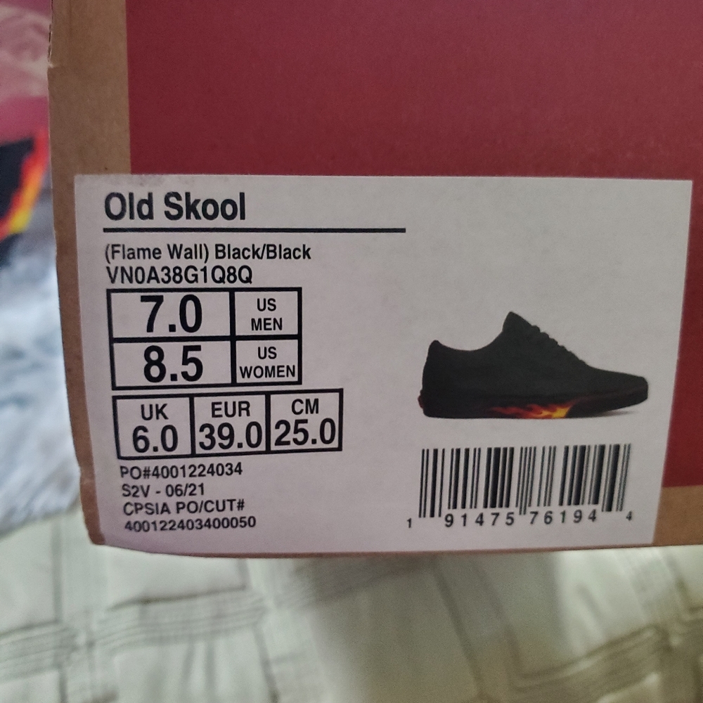 Vans Old Skool Flame Wall Black Fire 🔥(CL) - Picture 2 of 13